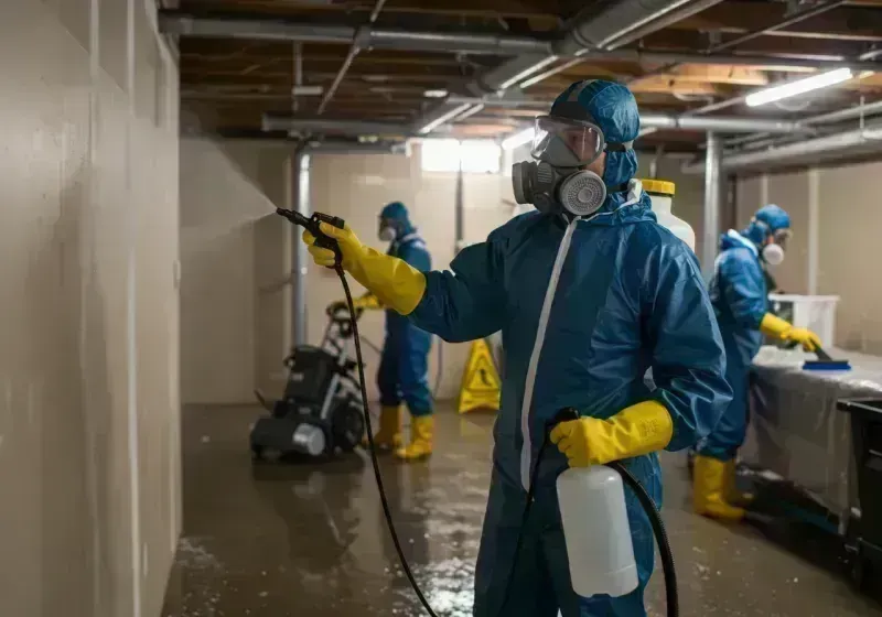 Basement Sanitization and Antimicrobial Treatment process in Maryville, IL